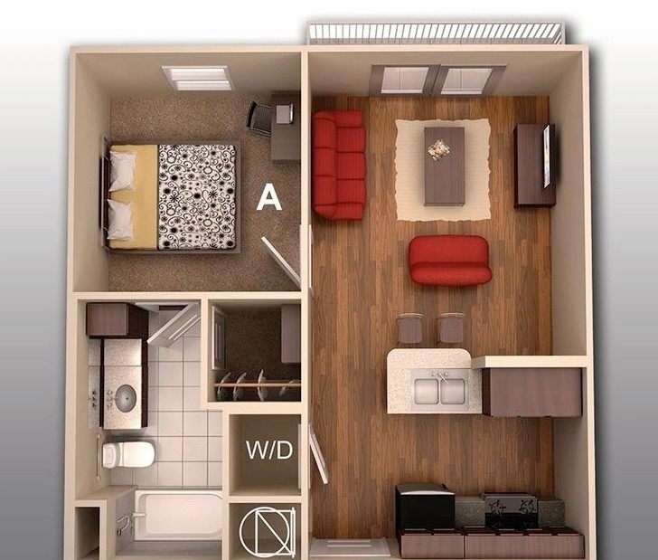 Desain Rumah Minimalis dengan Satu Kamar